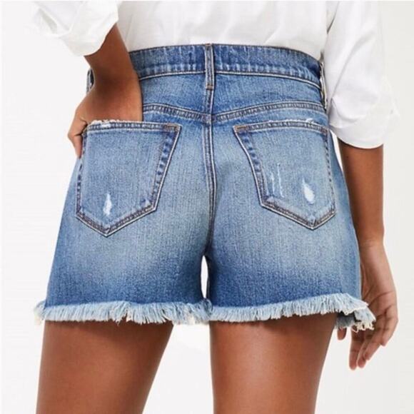 Ann Taylor LOFT Stretch Denim Raw Hem Cut-Off Shorts - Picture 11 of 11